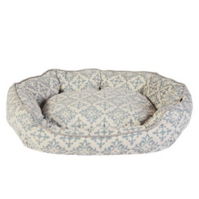 Dream paws Scalloped Pet Bed Large Grey