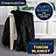 Dreamcatcher Blanket Throw Soft Faux Fur 160 x 130cm Overblanket Black