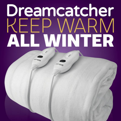 Dreamcatcher King Size Electric Blanket Dual Control Heated Fitted ...