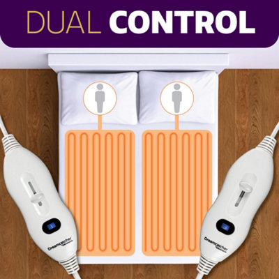 Dreamcatcher King Size Electric Blanket Dual Control Heated Fitted ...
