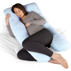Dreamcatcher Pregnancy Pillow Micro Fleece U Shaped Maternity Support Pillow Blue