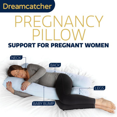 Dreamcatcher Pregnancy Pillow Micro Fleece U Shaped Maternity Support Pillow Blue