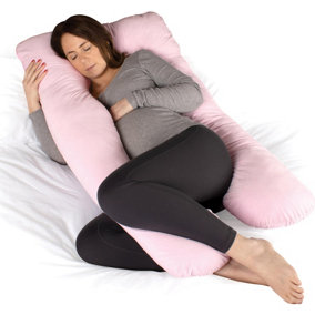 Dreamcatcher Pregnancy Pillow Micro Fleece U Shaped Maternity Support Pillow Pink
