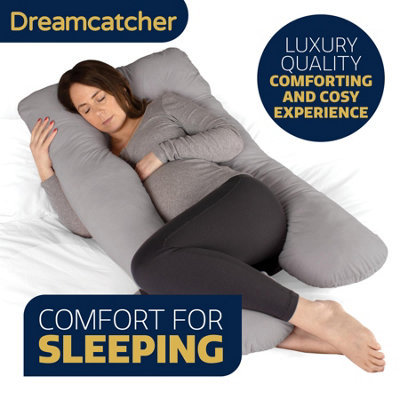 Elover Pregnancy Must Haves Pregnancy Pillow UShaped Full Body Maternity Support Pillow Pregnant Women Replaceable Washable Velvet Cover Size 57 Blac