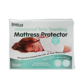 Dreameasy Super King Bed Terry Waterproof Mattress Protector