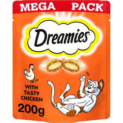 Dreamies Cat Treats With Chicken Mega Pack 200g (Pack of 6)