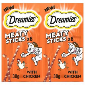 Dreamies Meaty Sticks With Chicken 30g (Pack of 14)