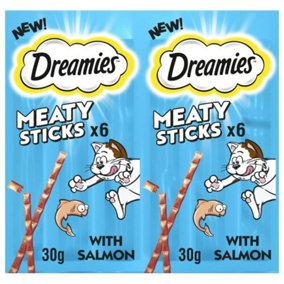Dreamies Meaty Sticks With Salmon 30g (Pack of 14)