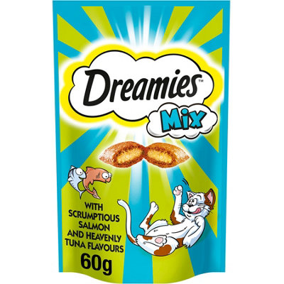 Dreamies Mix Salmon & Tuna 60g (Pack of 8)