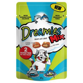 Dreamies Mix Salmon & Tuna 60g (Pack of 8)