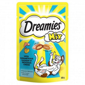 Dreamies Salmon & Cheese 60g (Pack of 8)