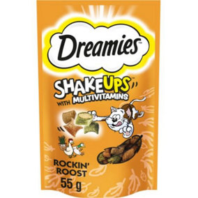 Dreamies Shakeups Rockin Roost Cat Treats 55g (Pack of 8)
