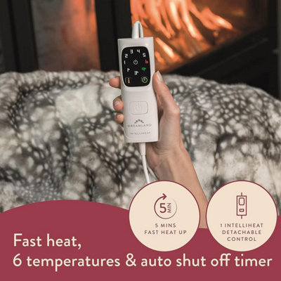 Dreamland 'Hygge Days' Luxury Fallow Deer Faux Fur Heated Blanket | DIY at  Bu0026Q