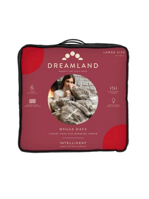 Dreamland alaskan husky online faux fur heated throw