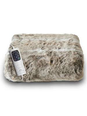 Relaxwell heated faux fur throw hot sale