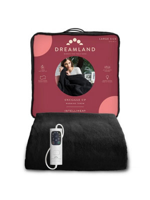Dreamland Intelliheat Luxury Heated Throw Black DIY at B Q
