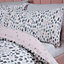 Dreamscene Dalmatian Duvet Cover Pillowcase Bedding, Blush/Grey - Superking