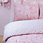 Dreamscene Little Princess Heart Duvet Cover with Pillowcase, Blush - Junior/Cot
