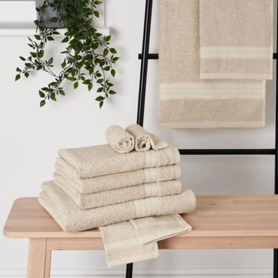 Shop Luxury 10 PIECES TOWEL BALE SET 100% COTTON FACE HAND BATH TOWELS FOR BATHROOM  sale & clearance