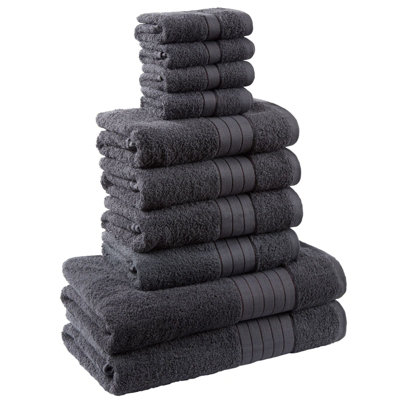 Dark grey 2024 bath towel sets