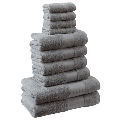 Shop Luxury 10 PIECES TOWEL BALE SET 100% COTTON FACE HAND BATH