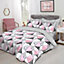 Dreamscene Marble Geo Duvet Cover with Pillowcase Bedding Set, Grey - Double