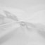 Dreamscene Pom Pom Trim Duvet Cover with Pillowcase Bedding Set, White - Single