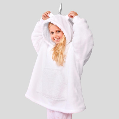 Dreamscene Unicorn Hoodie Blanket Oversized Kids Ultra Plush Soft