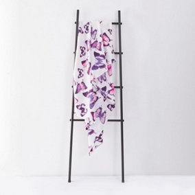 Dreamscene Warm Soft Butterfly Purple Fleece Throw Over Bed Blanket 120 x 150cm