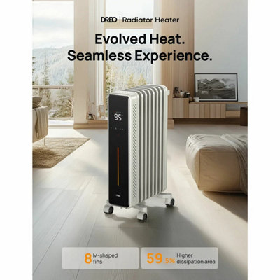 Dreo 1.5kW Oil Filled Radiator OH621 with LED Display, Remote Control ...