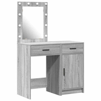 DRESSING TABLE 2 PCS GREY 50 X 41 X 135 CM ENGINEERED WOOD