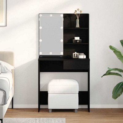 Dressing Table Black oak 74.5 x 40 x 141 cm Engineered Wood