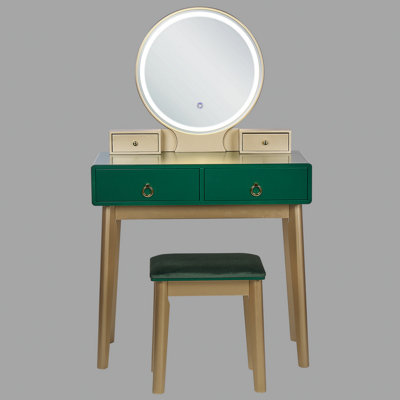 emerald green dressing table Green Stag Dressing Table/Desk – Upcite main image 0