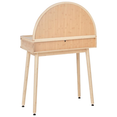 light brown dressing table Myrasol Vanity Dressing table with mirror, light and stool