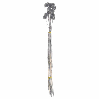 Dried Billy Ball Bunch of 20 Artificial Plant - H50 cm - Grey - 3