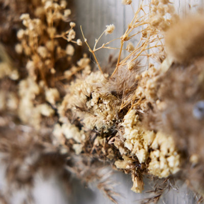 Dried Flower Wreath Natural Pampas Grass Spring Front Door Wreath Garland Decoration - 4