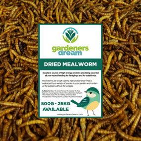 Dried Mealworms Protein Rich Wild Bird Food  (12.5kg)