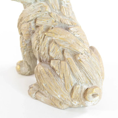 Driftwood Effect Sitting Pug Dog Ornament - 4