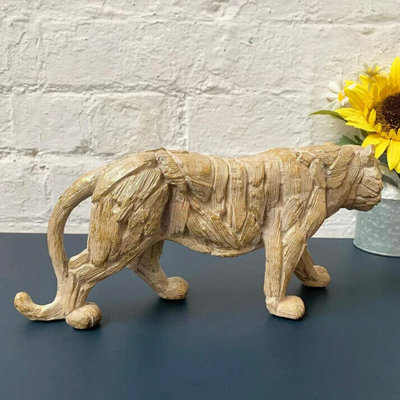 Driftwood Effect Tiger Ornament - 3