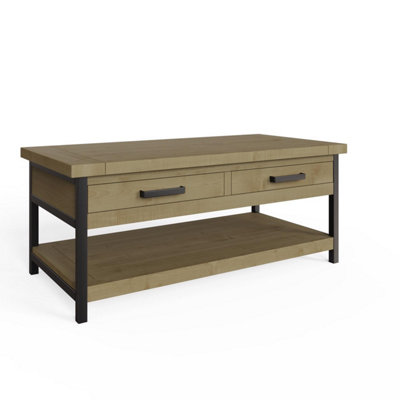 Driftwood Lacquered Solid Pine Coffee Table