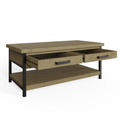 Driftwood Lacquered Solid Pine Coffee Table