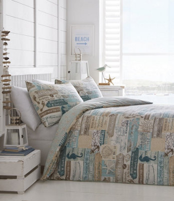 Driftwood Polycotton Super King Duvet Cover and Pillowcases Set