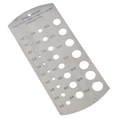 Drill Bit Gauge Fractional for Drills and Bolts Metric SIL060