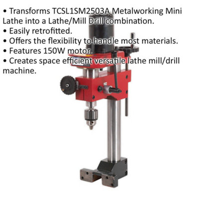 Drill Head for ys08818 Mini Lathe - Retrofitted Lathe / Mill / Drill Combo