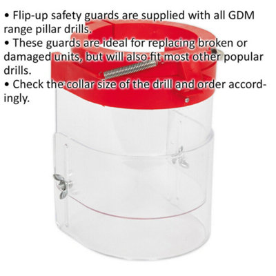 Drill Press Safety Guard with 92mm Collar for Enhanced Protection