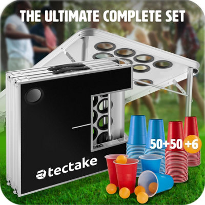 Drink Pong Table - height adjustable, foldable, drinks compartment