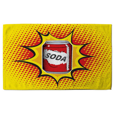 Drink soda fast food vector illustration in pop art retro style (Bath Towel) / Default Title Price Comparisons | Compare The Build
