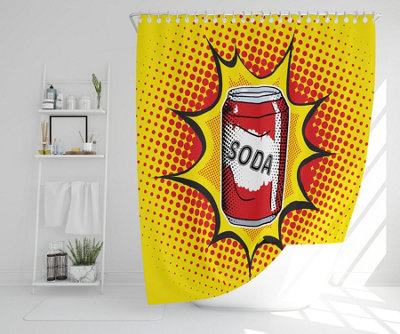 Drink soda fast food vector illustration in pop art retro style (Shower Curtain) / Default Title Price Comparisons | Compare The Build