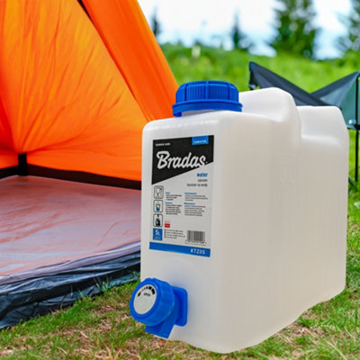 drinking water carrier/jerry can for camping/caravaning/picnics with easy turn tap (10l)