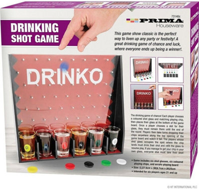 Drinko Shot Game Party Drinking play For Adults 6 Shot Glasses Drink Games